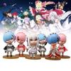 6pcs Re Life In A Different World From Zero Character Pvc Toy Model Xmas Gift