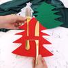 4PCS Christmas Cutlery Holder Bags Snowflake Xmas Tree Knife And Fork Pocket Cutlery Bag Xmas New Year Dinner Table Decorations