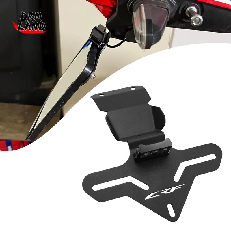 Motorcycle Rear Registration Bracket Tail Tidy License Plate Holder Frame LED Light CRF300L CRF 300 L Rally 2021-2024 For Honda