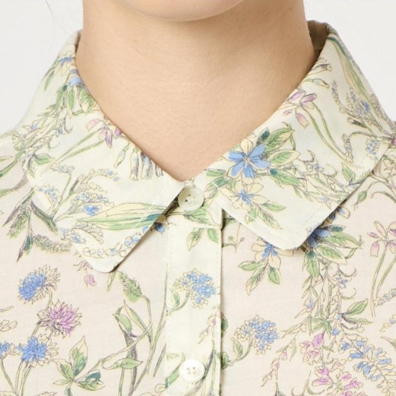 BCBG Cotton Print Shirt Blouse B4m5b453