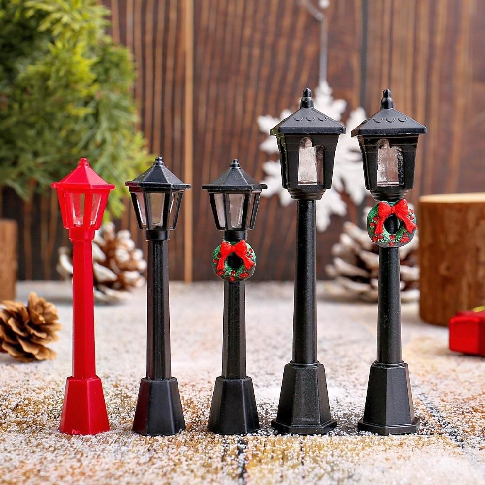 5PCS Miniature Mini Retro Street Lights Simulation Fairy Tale Garden Decor  Park Landscape