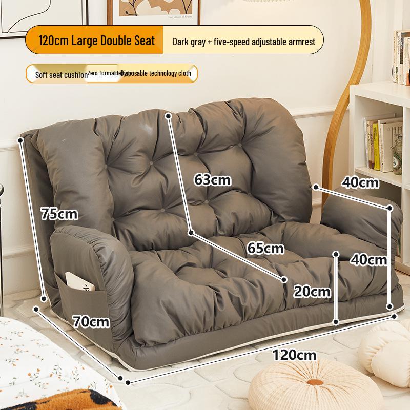 Reclining Tatami Chair: Foldable Single Sofa for Bedroom or Balcony