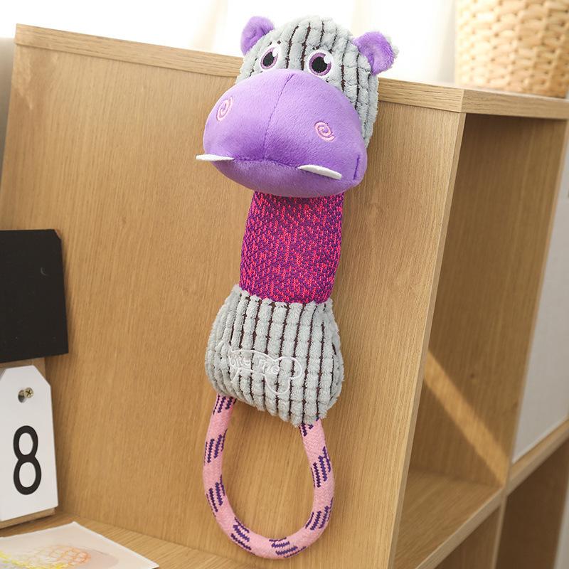 Durable Squeaky Plush Dog Toys: Bite-Proof Corduroy Toys for Puppies & Adult Dogs