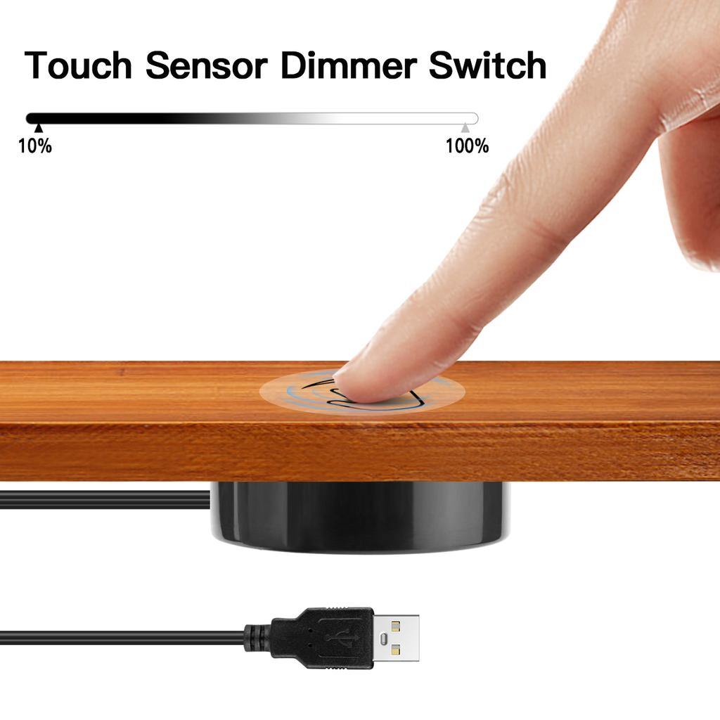 DC 5V USB LED Dimmer Touch Sensor Switch Penetrable 25mm Wood Glass Acrylic Dimmable Switch DIY Kitchen Cabinet Wardrobe Lamp