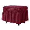 Thickened Bubble Grid Full-cover Skirt Elastic Rectangular Foot Pedal Cover for Home Hotel Footstool Cover Dustproof Cover