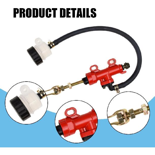 Bakre bromshuvudcylinderpump med behållare Kompatibel med Suzuki GSXR 600 750 1000 1100 GSX1300R RF600 RF900 SV650 SV1000 GC150/200 (röd)