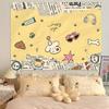 VIKAMA Korean Cute Cartoon Wall Tapestry Hand Drawn Graffiti Wall Hanging Girl Style Bedroom Dormitory Home Decoration