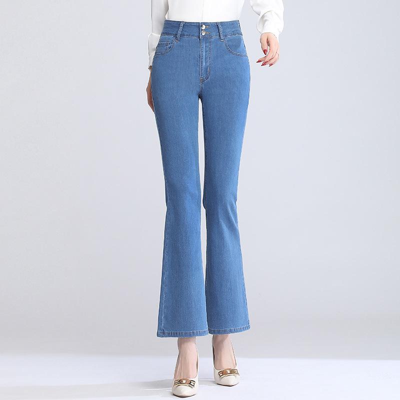 Women s Plus Size High-Waisted Stretch Micro-Flare Denim Jeans Size 28