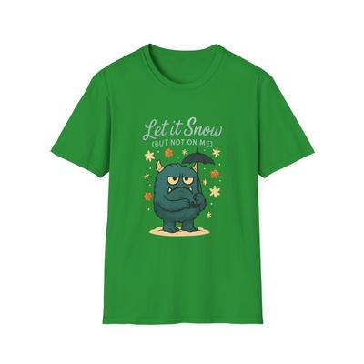 Unisex Softstyle T-Shirt Mens Womens Tees Top Let It Snow Funny Monster Winter Christmas
