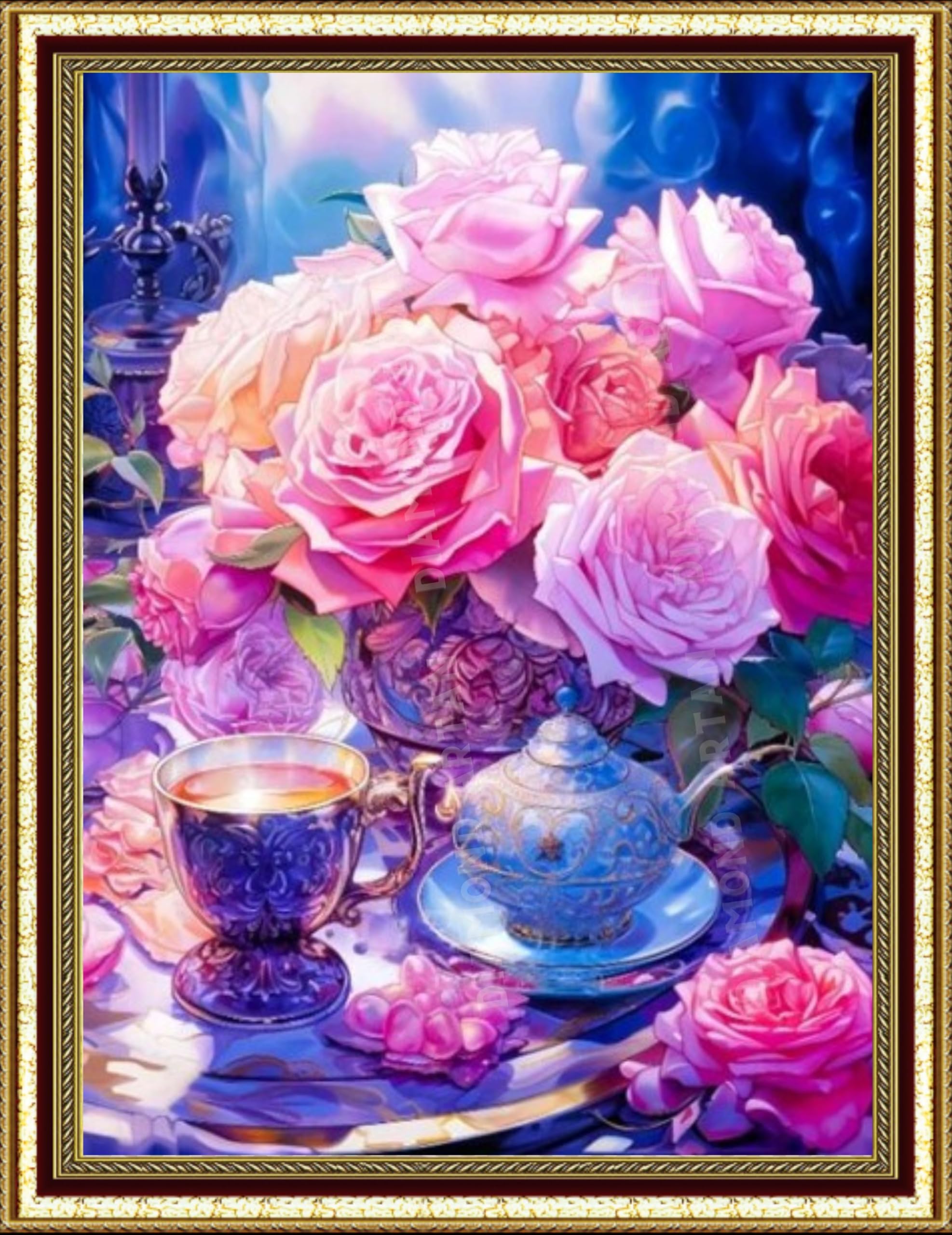 

Art Framed Print 42 x 60cm A2 Square Beads Handmade Kit Flower Fantasy AN-diaartDiamond - Beginner-Friendly AM-562