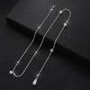 Rhinestone Pearl Back Chain Necklace Long Drop Backless Dress Jewelry For Women Wedding Party Accessories