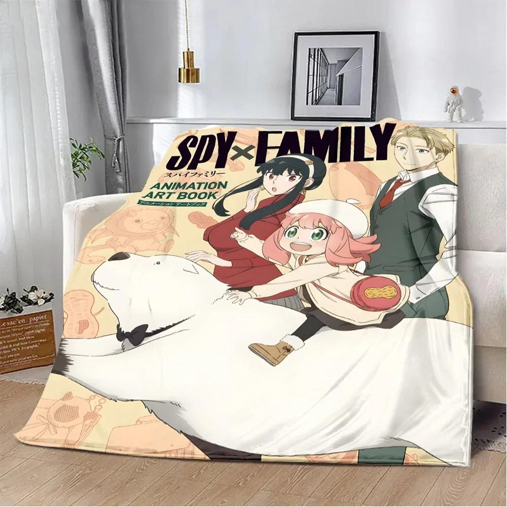 Spy x family Cartoon anime Printed Blanket Picnic Blankets Warm Blanket Soft and Comfortable Blanket Home Travel Birthday Gift