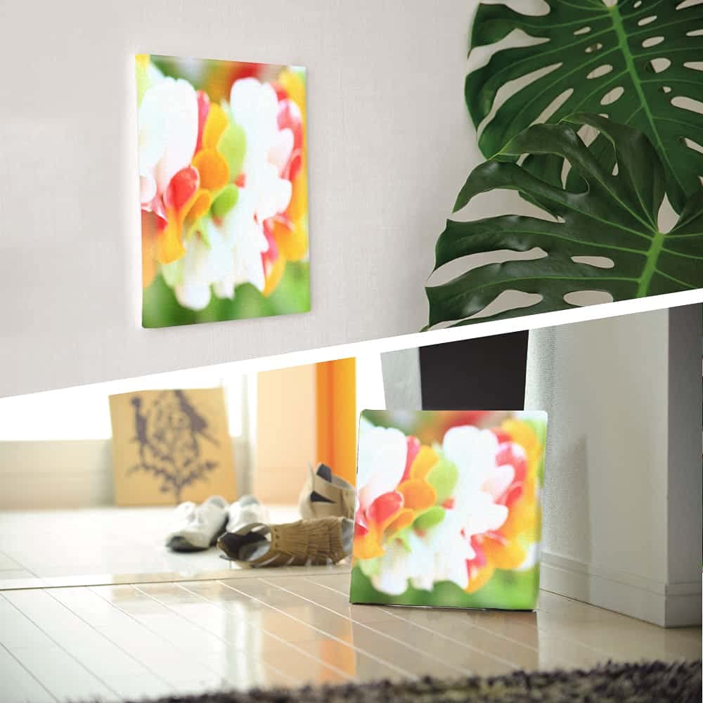 Lib Plant Flower Art 57cm Fabric Panel Made in Japan Stylish Interior Nature Colorful