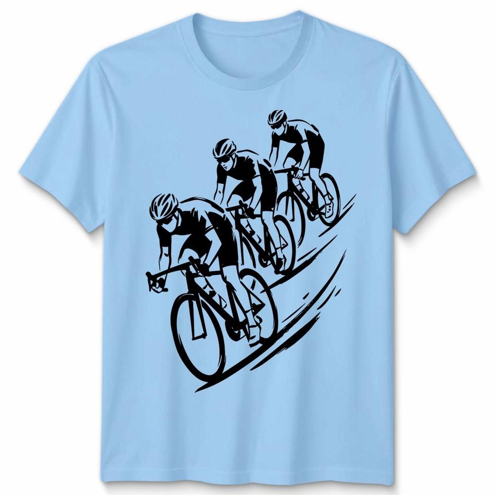 3 Cyclists Unisex T Shirt Cycling Bike Rider Cycle Gift Idea Graphic Tee