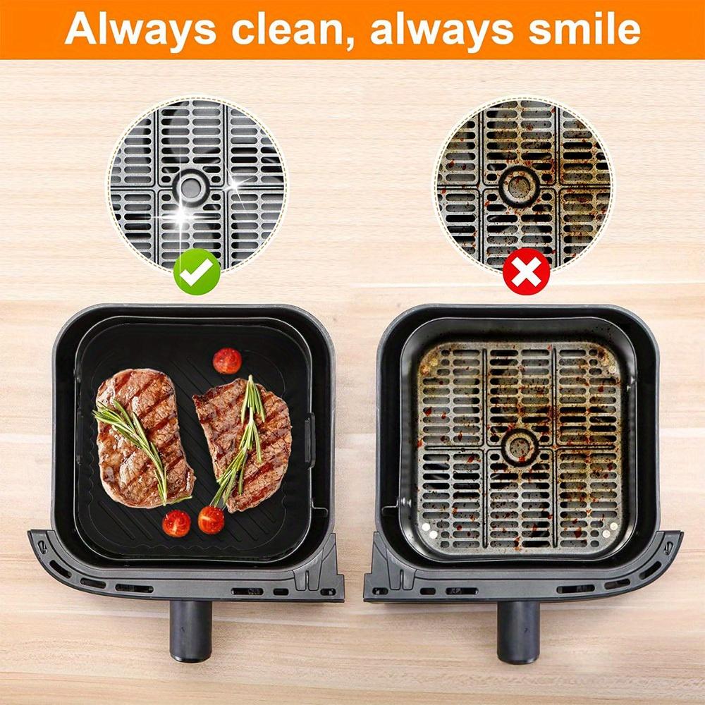 Silikon-Heißluftfritteusen-Matte Wiederverwendbare Silikon-Einlagen für Heißluftfritteusen Geeignet für Philips Heißluftfritteusen Modell NA35O-3000 zum Backen