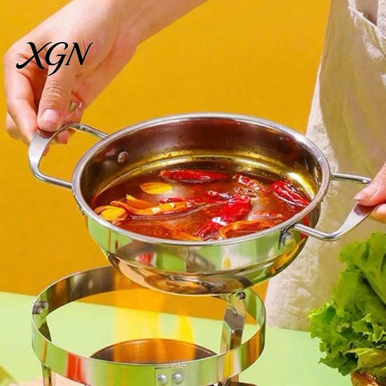 Small Buffet Warmer Chafers And Warmers Set with Glass Lid, Round Stainless Steel Compact Vacuum Insulated Meal Box Thermal Serving Bowl, Catering