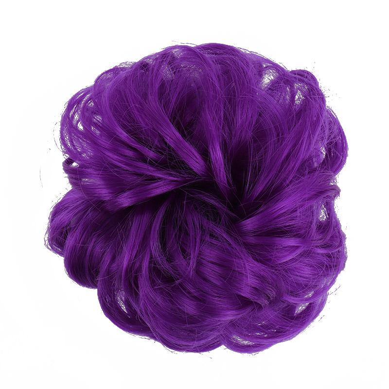 Messy Hair Bun Extensions Rubber Band Synthetic Hair Extension Curly Wavy Messy Synthetic Chignon Scrunchy Updo Hairpiece For Women Girls