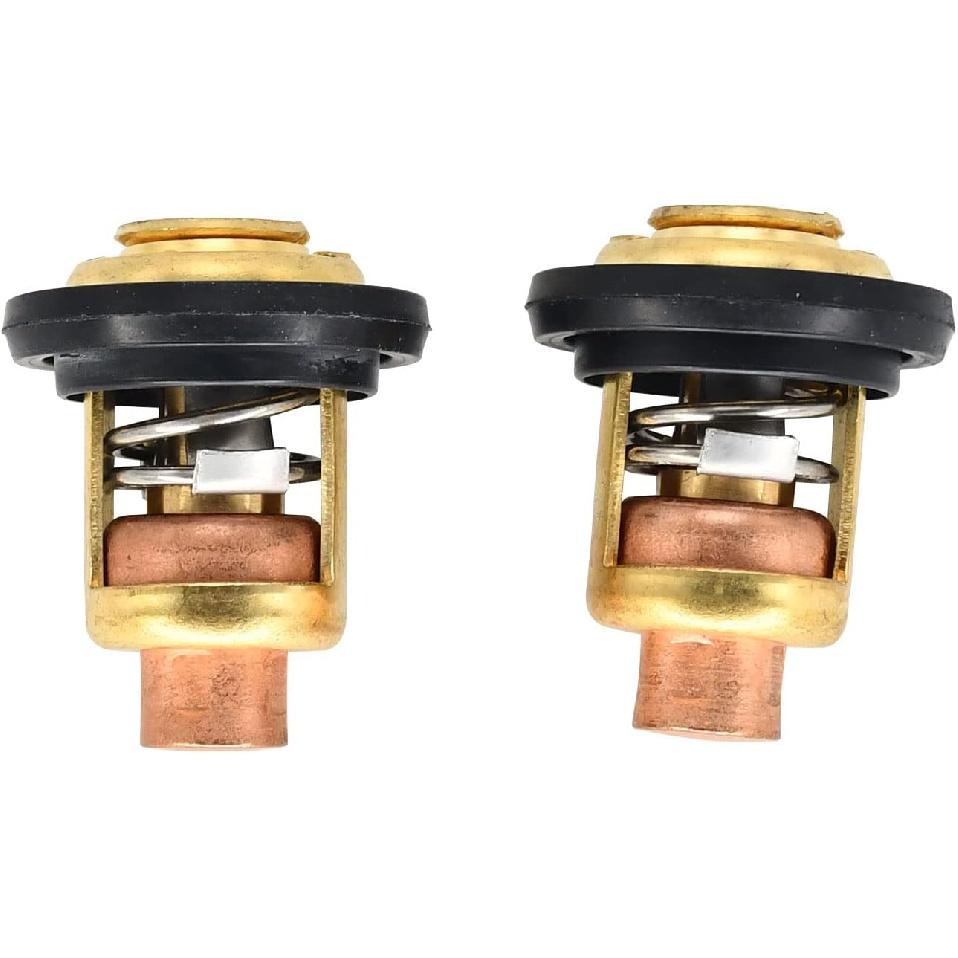 75692Q2 Thermostat Kit (2) 143 Degree for Mercury Marine V6 135HP 140HP 150HP 175HP 200HP 75692T 27-62386 for GLM 13340 30610 for Evinrude Johnson