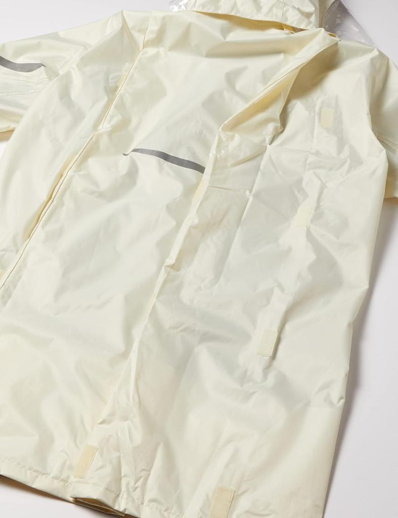 Winter Cherry Rain Suit for School, Rain Tuck Rain Suit II, Helmet-Compatible Hood, Backpack Compatible, Ivory, Size L