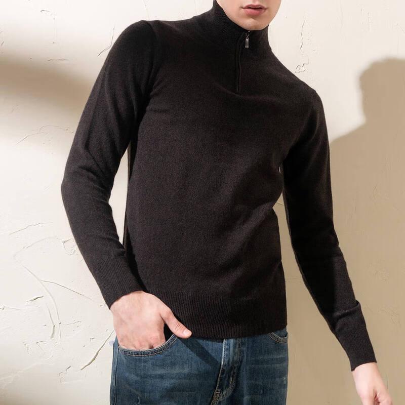 Men's 100% Cashmere Half-Zip Sweater