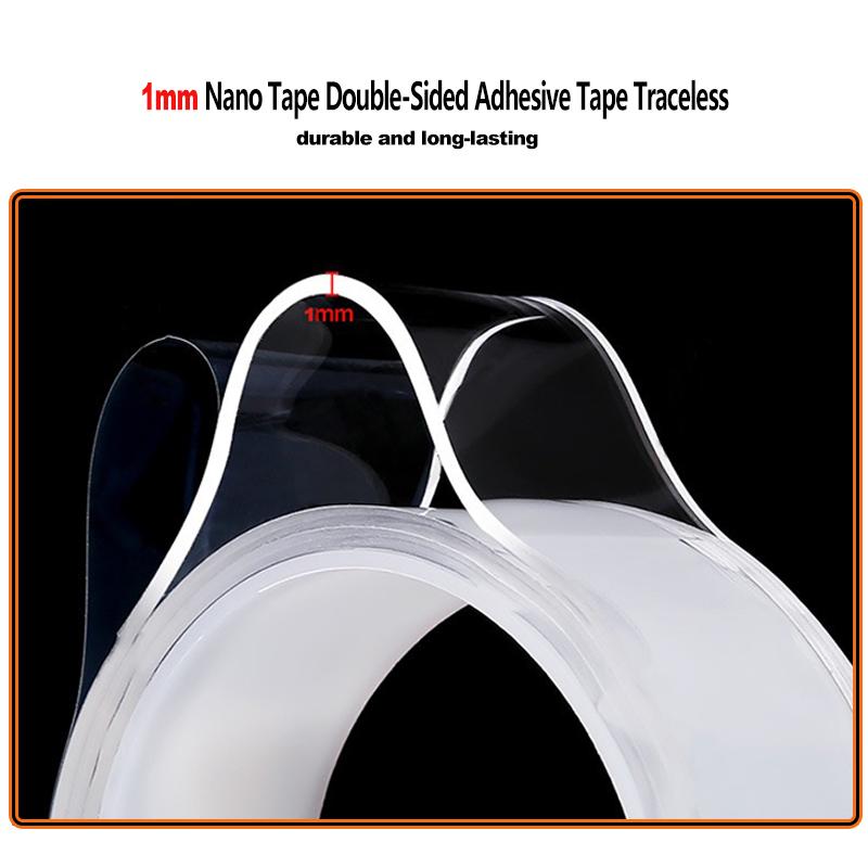 Multifunctional Double Sided Adhesive Tape Waterproof Reusable Wall Stickers Transparent Strong Sticky Glue Car Bathroom Kitchen