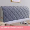 Velour quiltet sengegavlbetræk Ensfarvet Queen Twin Flanel Altomfattende sengegavlbetræk Soveværelse Sengegavl Støvtæt Betræk