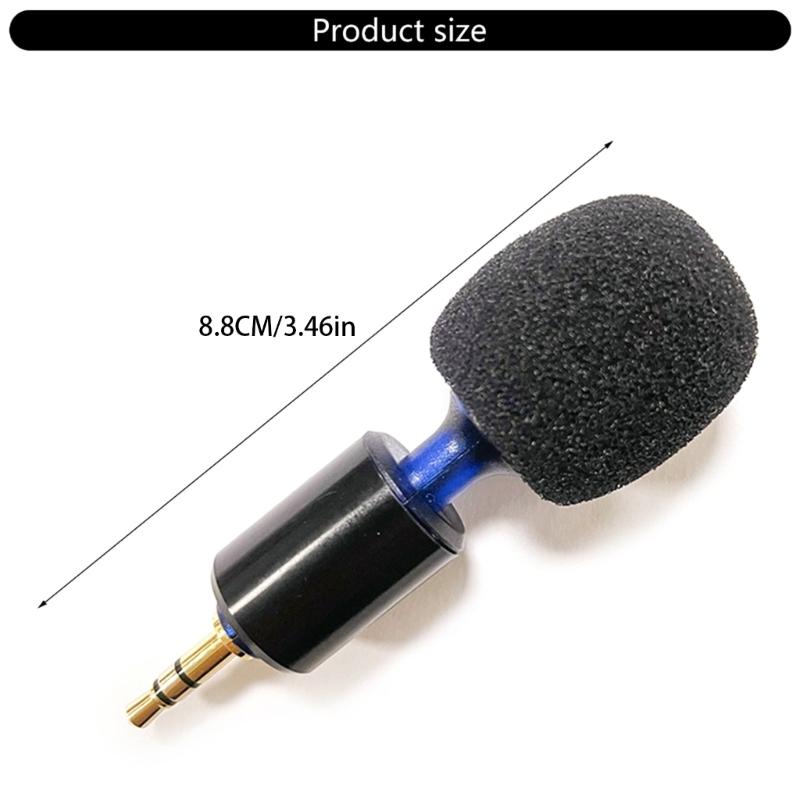 Small 3.5mm Mini Camera Microphone for Cameras Computers, Clear Sound Capture Flexible Design Adjustable Angle