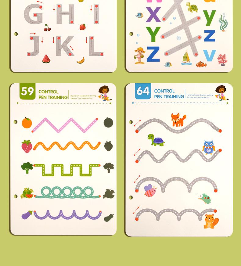 Erasable Pen Control Training Book: Toddler Tracing & Fun Game Book for Early Education