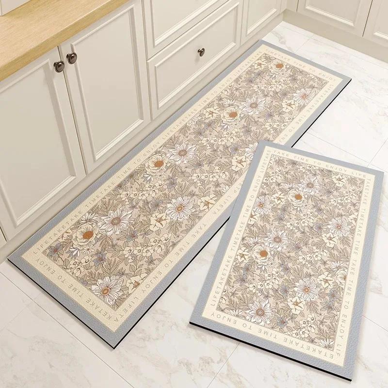 Carpet for Kitchen Floor Mat Absorbent Non-slip Foot Mats Diatom Mud Absorb Oil Long Carpets Minimalist Home Decoration Rug