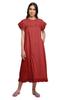 Moomaya Women's Short Sleeve Nightdress For Ladies Solid Cotton Nightwear