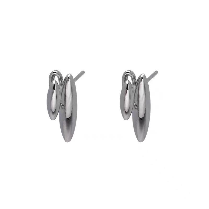 Women's High-End Metal Water Drop Stud Earrings - Unique Summer Trendy Design