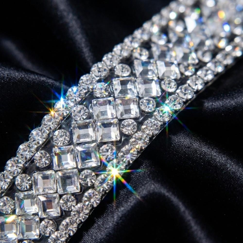 Self Adhesive Rhinestone Chain Colorful Rhinestone Band Sticky Trim Crystal Trim  Bag Decoration