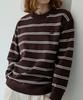 Nod You Minimal Signature Stripe Soft Knit [Brown]
