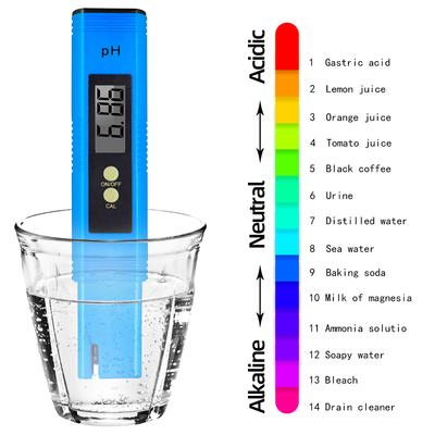 LCD Digitaler PH-Meter 0,01 Hohe Genauigkeit Wasserqualitätsprüfer Handheld PH-Teststift ATC Wasseranalysator für Aquarium Pool Fischbecken