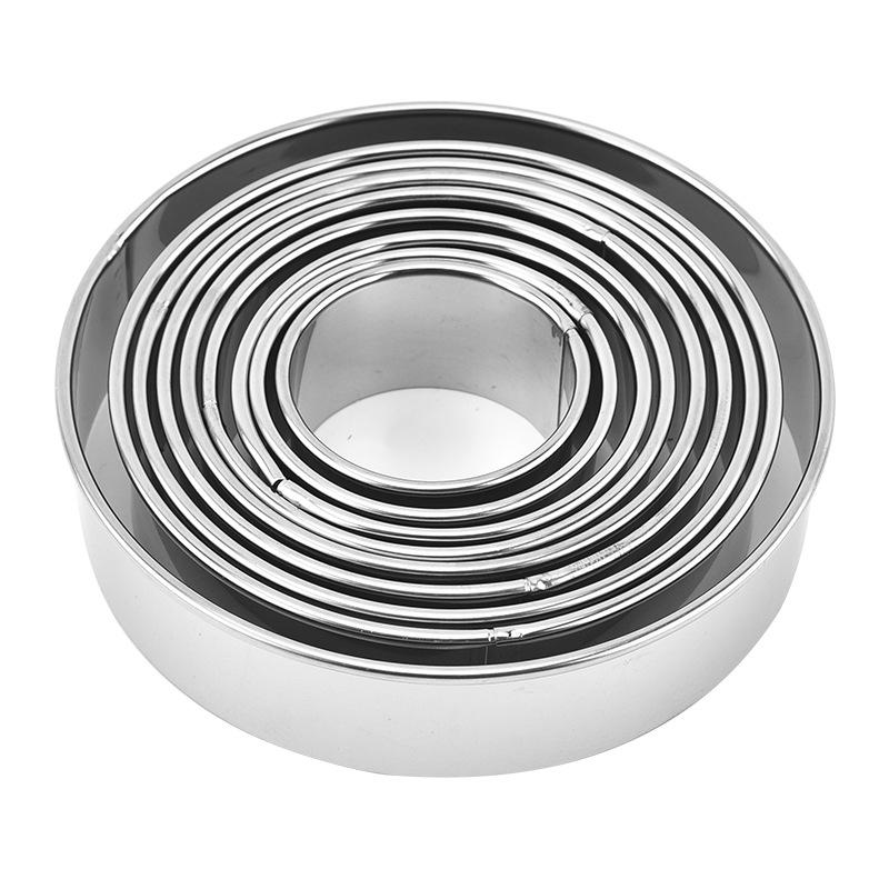 Stainless Steel Cake and Biscuit Mold Set: Round Mousse Ring, Dumpling Cutter, Donut Mold for Baking
