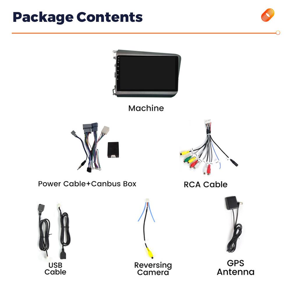 Navifly Android Auto CarPlay 2 Din Car Radio Stereo For Honda Civic 2012 2013 2014 2015 Video Player GPS Intelligent Systems BT