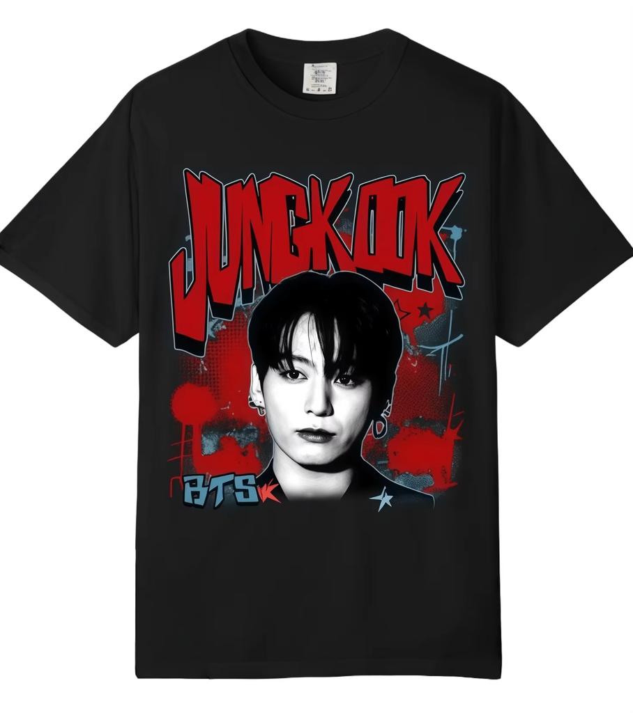 KPOP BTS Mitglieder J HOPE Jin Jungkook Jimin RM 2026 Sommer Neu Unisex Mode Baumwolle Y2K Lässiges T-Shirt