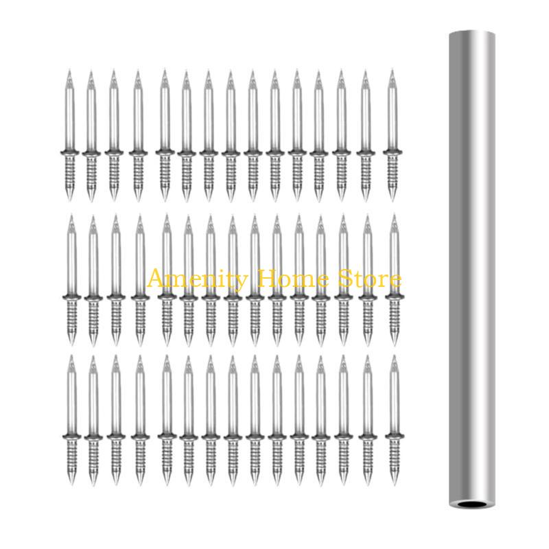 F26C 100-piece/set Sheep Horn Nails Rustproof & Reusable Cement Nails Strong and Reliable Baseboard Installation Solution