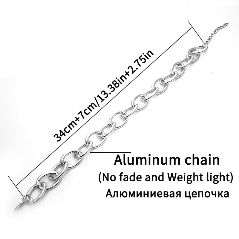 Chain On The Neck Thick Massive Chunky Choker Grunge Girl Chokers Goth Jewelry Kpop Aesthetic Decorations For Women Accessories