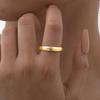 High-quality 14K Gold-plated Rings for Women,Stainless Steel Smooth Wedding Ring,Waterproof Fashion Jewelry Gift