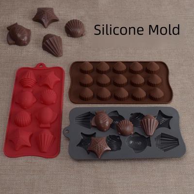 3D Silicone Mold for Shells & Starfish Candies, Chocolates, and Cakes