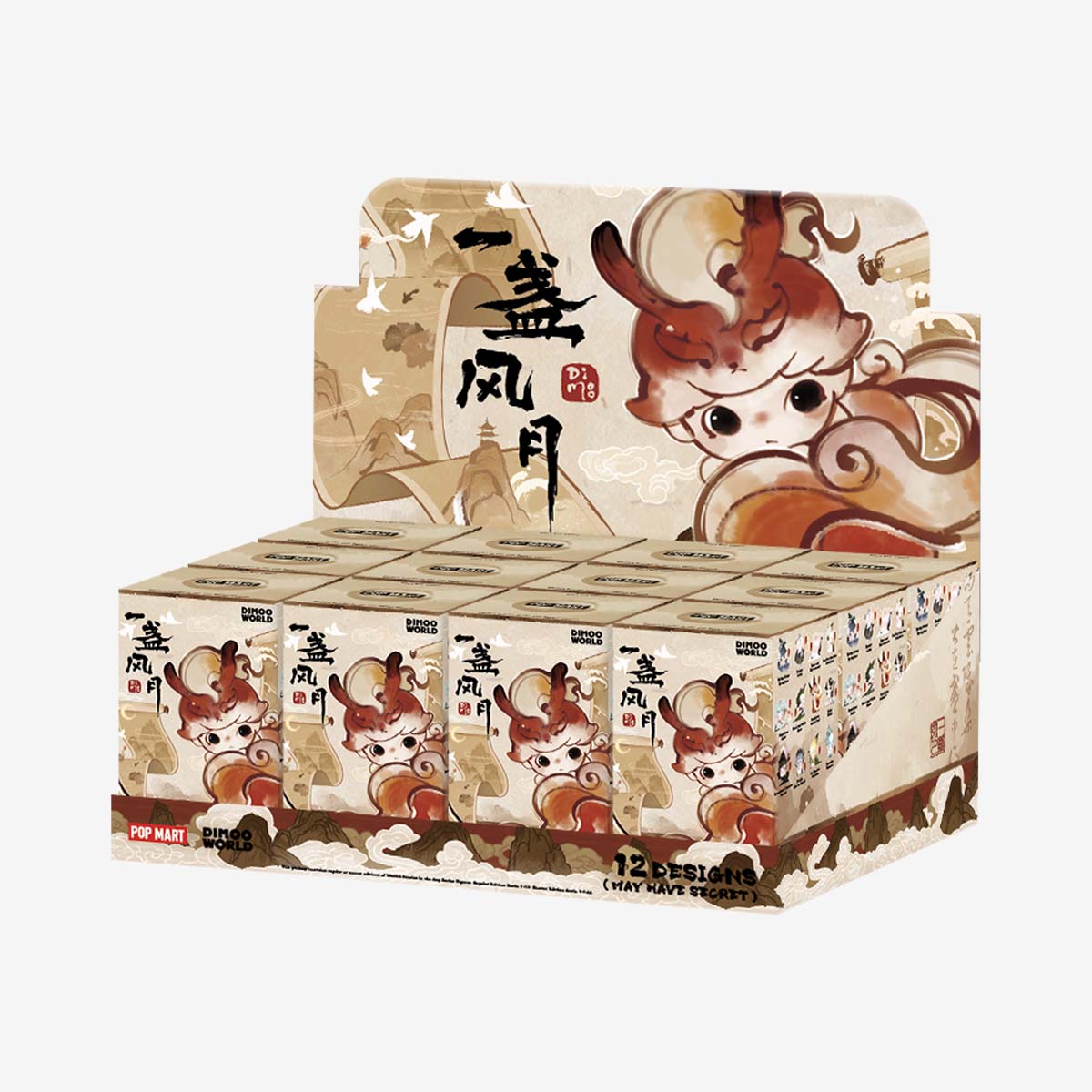 

POP MART DIMOO Истории в чашке Серия Фигурки Блайнд Бокс Коллекционные (Одинарная упаковка / Набор из 12 штук)