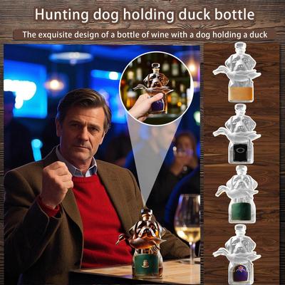 Interesting Hound Holding a Animals Wine Bottle, Interesting Home Art Decoration Wine Utensils