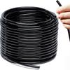 1/4" Schwarzer Tropfbewässerungsschlauch 16,4-98,4 Fuß - DIY Garten Hydroponik Sprüh-Blankverteilungsrohr für Gartenprojekte