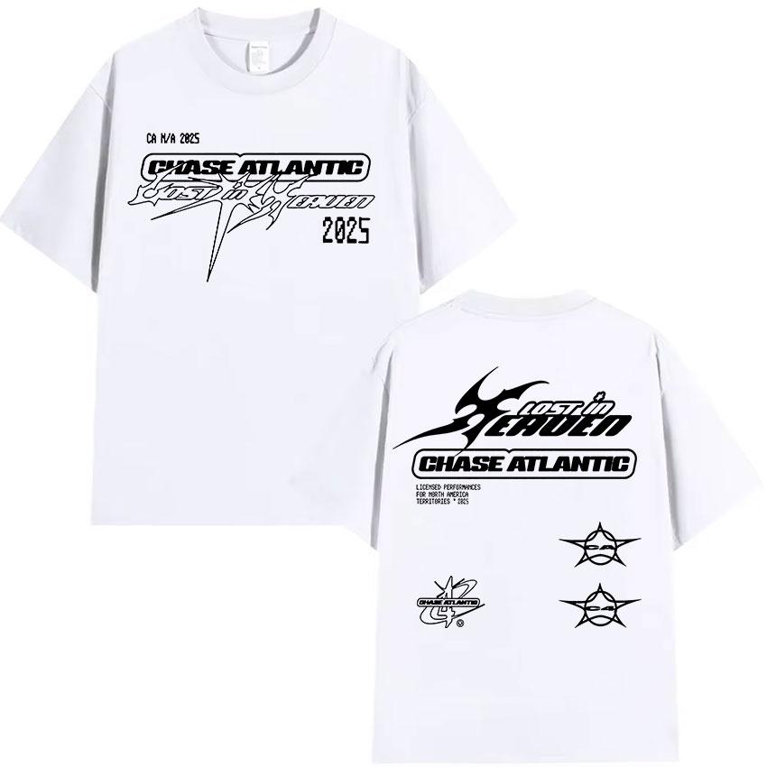 Chase Atlantic Lost In Europe and UK Tour 2025 T Shirts Men's Hip Hop Rock Band Clothing T-shirt Man 100% Cotton Oversized Tees