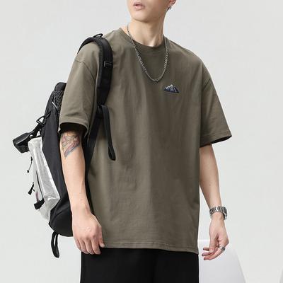 Sommer Neues Herren Japanisch Bedrucktes Halbarm Lockeres Oberteil Trend Vielseitiges Kurzarm T-Shirt für Herren