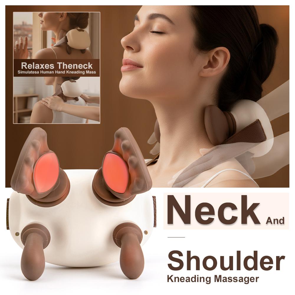 Neck Shoulder Massager Kneading Shiatsu Massager Shawl Kneading Spine Back Muscle Relaxer Trapezius Neck And Shoulder Massage