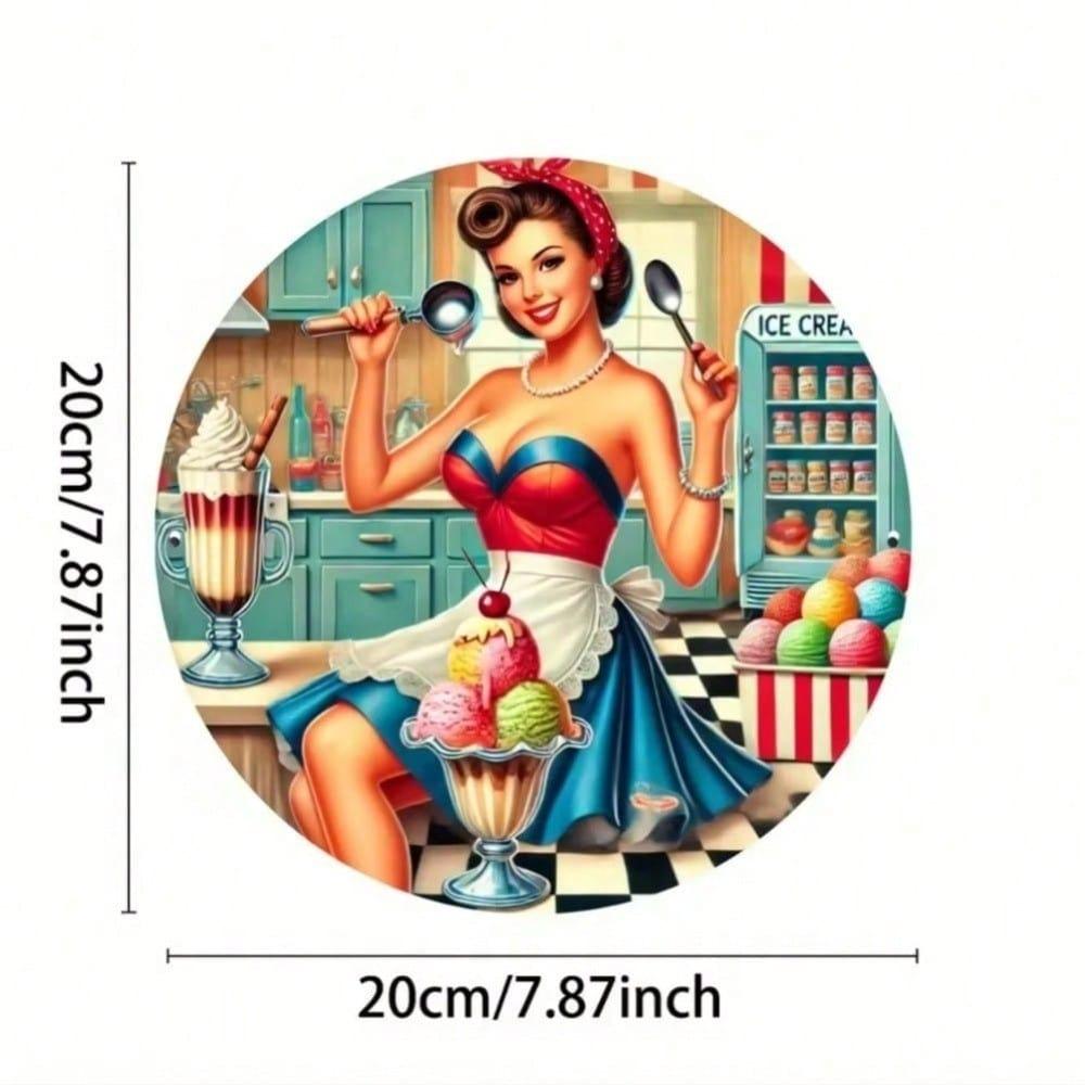 Vintage Eis Retro Metall Blechschild Wandkunst Heimdeko Küche Café