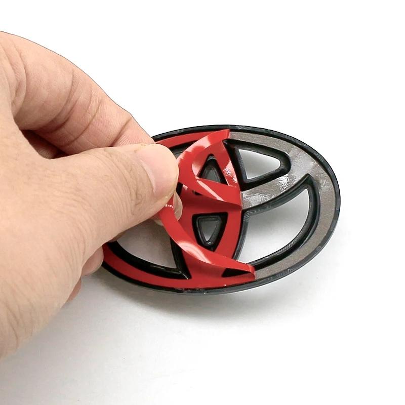 1 pièce ABS Badge Autocollant Emblème Volant Voiture Compatible pour Toyota Hilux Prius Avensis Auris Verso Corolla Camry Accessoires