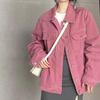 Women's Retro Rose Pink Denim Jacket – American and Hong Kong Style, Loose Fit, Versatile for Spring & Autumn